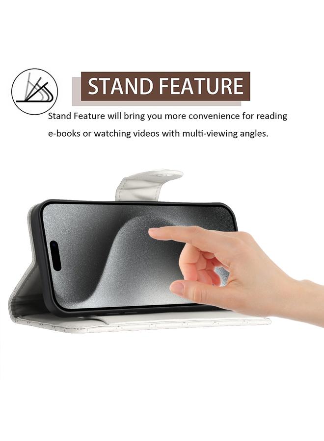 S-TOP Case For iPhone 15 Pro Rhombic Texture Flip Leather Phone Case with Lanyard - Image 3