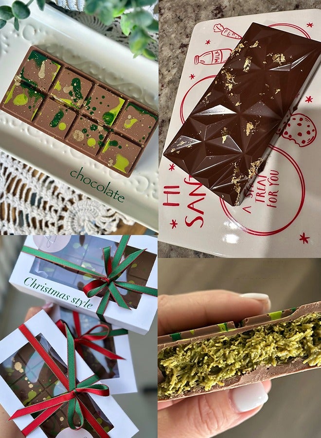 Chocolate Bar Mold - Non-Stick Food Grade Silicone Chocolate Molds, Deep Dubai Chocolate Bar Mold for Pistachio, Chocolate Bar, Candy - Image 4