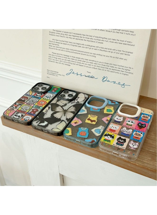 Generic - Tide Brand Oxygen Dog Cartoon Animal Amusement Park For Apple For Iphone16promax Phone Case 15 Protective Cover-Color:Shrimp Shell [full Screen Sweater]]-Applicable Model:For Iphone16promax - Image 1