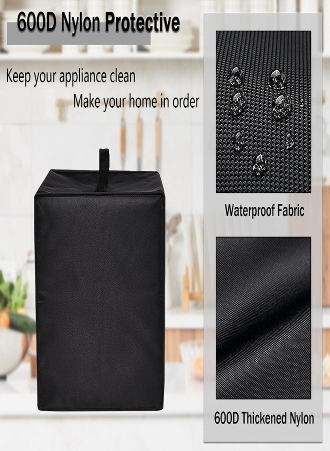 CouldyCasi Dust Cover for Momcozy Baby Bottles Sterilizer, Heavy Duty Heat-Resistant Waterproof Nylon Fabric Protective Bottle Washer Cover Compatible with Momcozy KleanPal Pro Baby Bottle Washer (Black) - Image 4