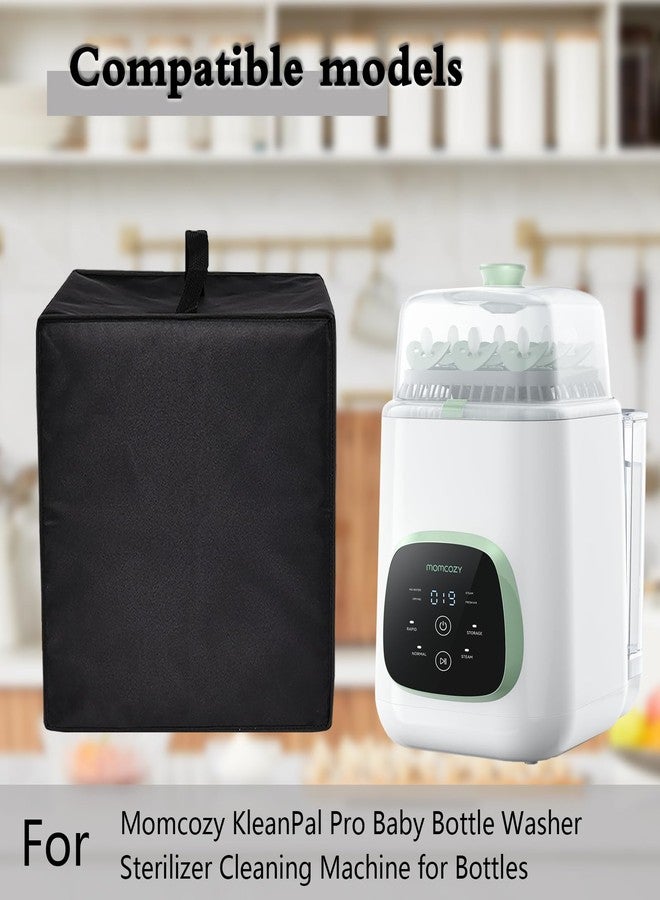 CouldyCasi Dust Cover for Momcozy Baby Bottles Sterilizer, Heavy Duty Heat-Resistant Waterproof Nylon Fabric Protective Bottle Washer Cover Compatible with Momcozy KleanPal Pro Baby Bottle Washer (Black) - Image 2