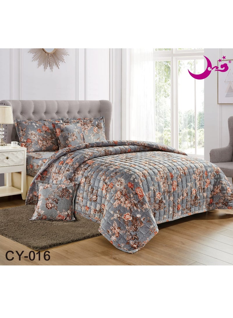 مفرش مضغوط مخمل مشجر شتوي مزدوج