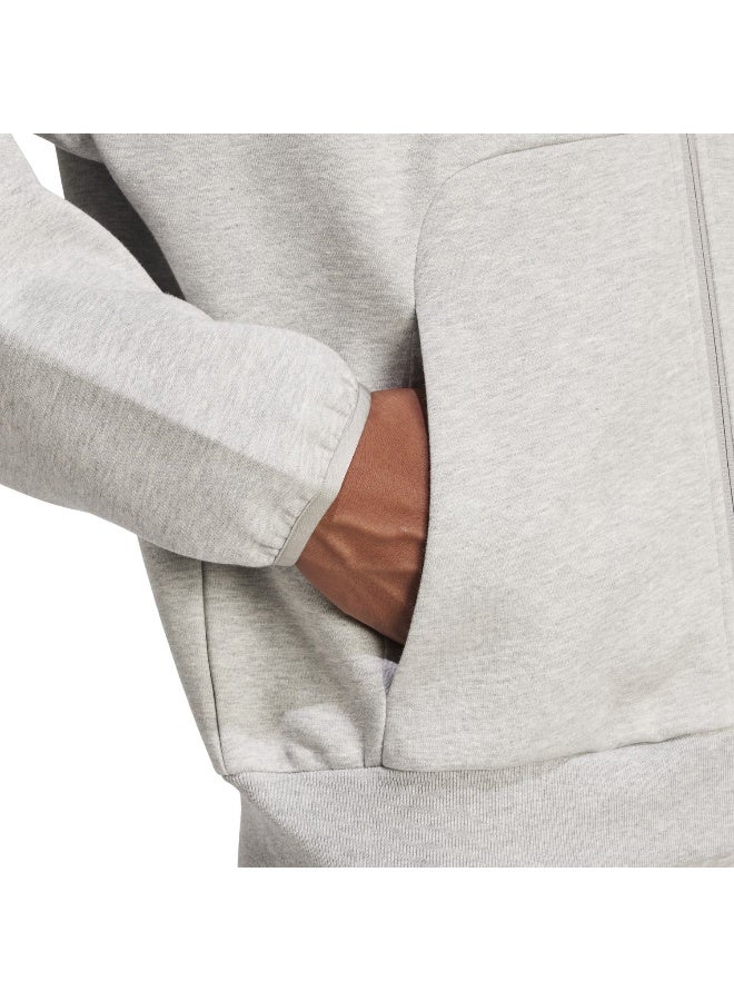 Adidas Adidas M Fi Sl Fz Grey Hooded Track Top Track Tops For Men - Image 5
