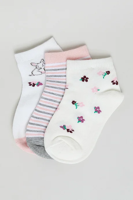 أر أند بي 3 Pack Patterned Ankle Socks