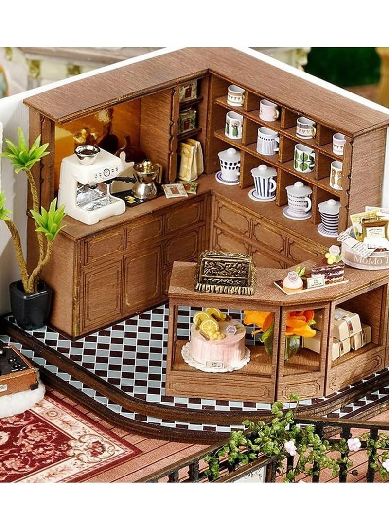 عام مجموعات أثاث مصغر، مجموعات بيوت دمية خشبية DIY بالإضافة إلى الغبار والموسيقى والرياضات، أفضل هدايا عيد ميلاد، أفكار غرف إبداعية - Image 2