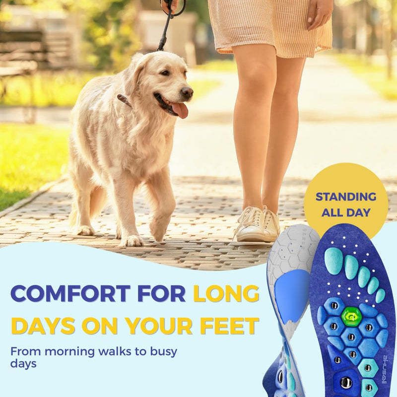 Akusoli Insoles for Woman, Magnetic Shoe Insert, High Arch Support Inserts for Flat Feet, Work Boots Standing All Day, Foot Inserts, Plantillas para Zapatos, Gifts for Women S/M Women 5â€“10 Men 5.5â€“8 - Image 2
