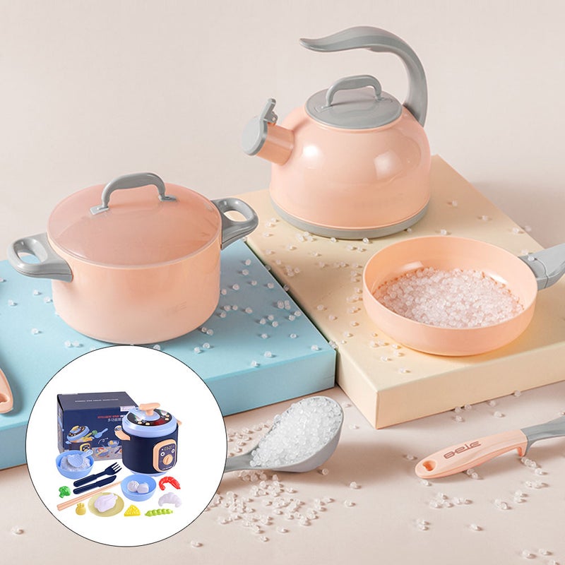 1 Set of Kids Simulation Kitchen Toy Play House Cooking Set with Music And Light - Image 1