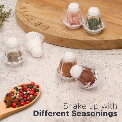 Crafts Central Plastic Mini Salt and Pepper Shakers For Party’s, Restaurants and Wedding’s - 24 Pcs (White) - Image 5