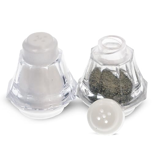 Crafts Central Plastic Mini Salt and Pepper Shakers For Party’s, Restaurants and Wedding’s - 24 Pcs (White) - Image 2