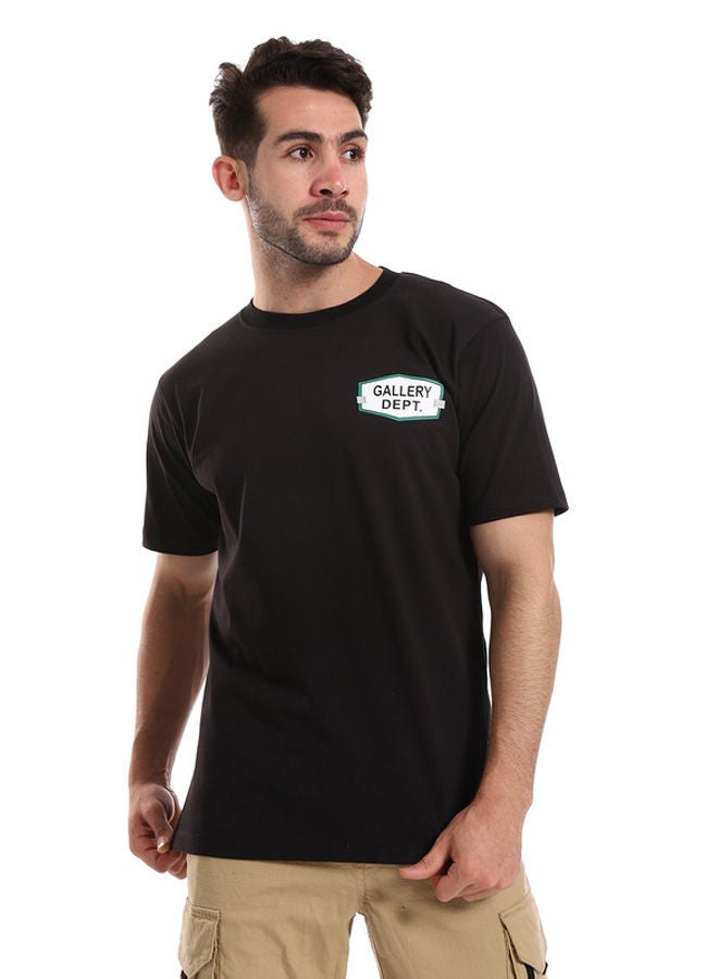 WHITE RABBIT Gallery Dept Printed Front & Back Black Tee  - Image 1