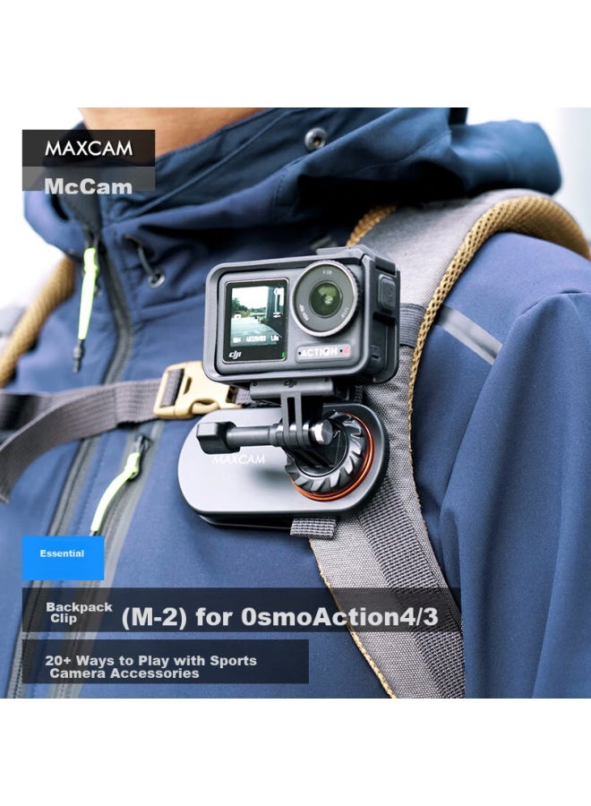 Maxcam/maisikamu, Suitable For Dji Osmo Action 5/4 Action Camera Backpack Strap, Shoulder Strap, Fixed Base, Double Shoulder Backpack Strap, Bracket Accessories - Image 1