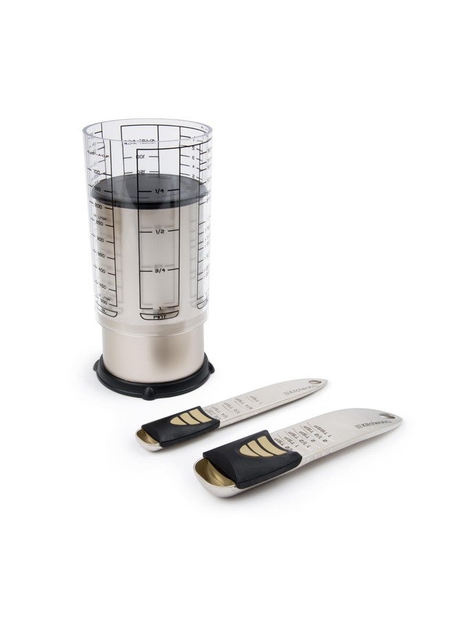 KitchenArt 2 Cup Pro Essentials Gift Set, 6.5x6.5x7", 3-Piece Set - Image 1