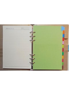 Chris.W A5 Size 6-Ring Paper Index Divider Category Page Tab Indexing Cards, Great Personal Planner/Notebook/Loose Leaf Binders/Reposrts Accessories, 1 Set Of 12 Tabs  - Image 4