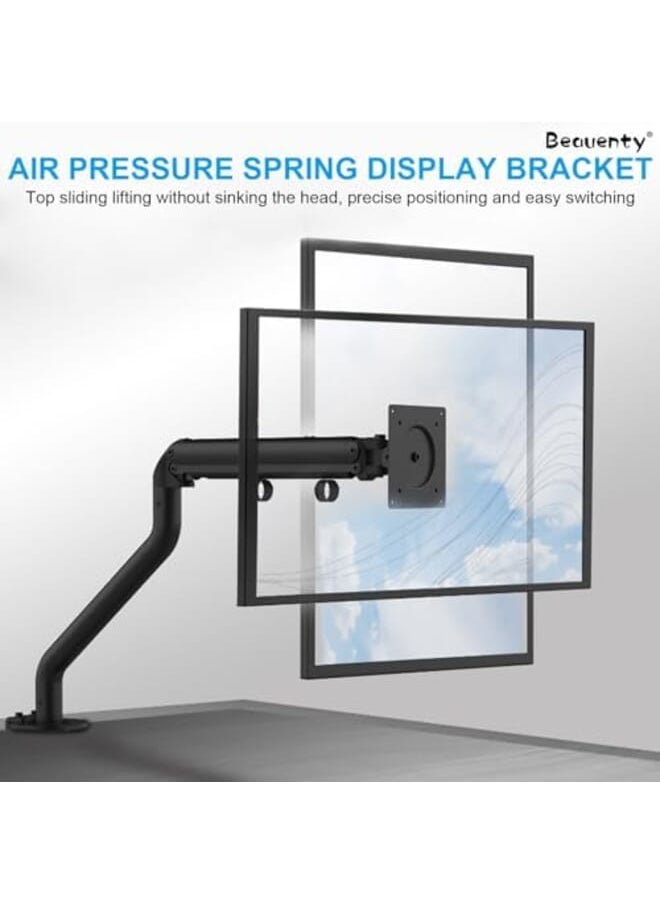 Beauenty - 17 32 Inch Single Monitor Stand Adjustable Gas Spring Desk Mount Stand With Cable Management Heavy Duty Computer Monitor Stand 360 Rotating Monitor Arm For Computer Screen Single Arm - Image 1
