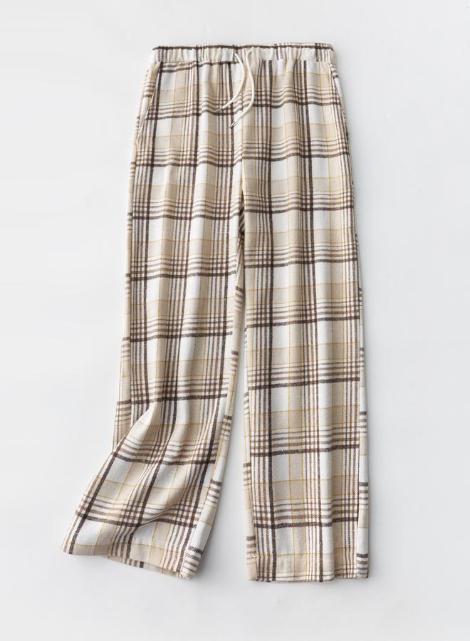 Take Two Men Multi-Check Pattern Drawstring Trousers - Image 5