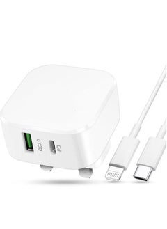 FOR SAMSUNG GALAXY Z FLIP4 20W PD SUPER FAST CHARGER USB-C DUAL PORT UK PLUG