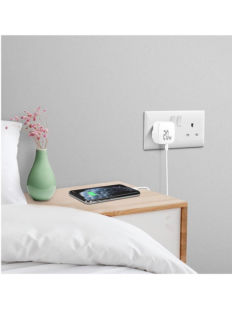 ELTRAZONE - FOR SAMSUNG GALAXY Z FLIP4 20W PD SUPER FAST CHARGER USB-C DUAL PORT UK PLUG - Image 1