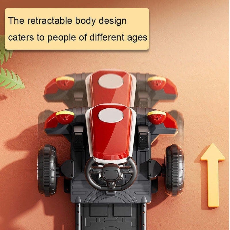 Super Mario NEW24V Kids Electric Mario Drfiting Retractable-Length Go-Kart With Remote Control Music LED Lighting★ - Image 3