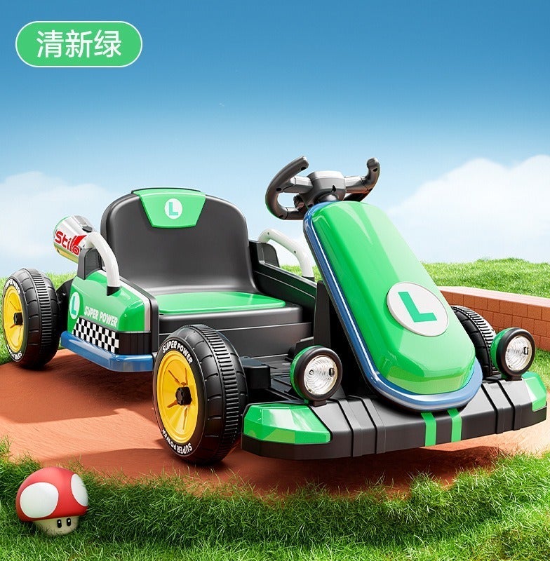 Super Mario NEW24V Kids Electric Mario Drfiting Retractable-Length Go-Kart With Remote Control Music LED Lighting★ - Image 1