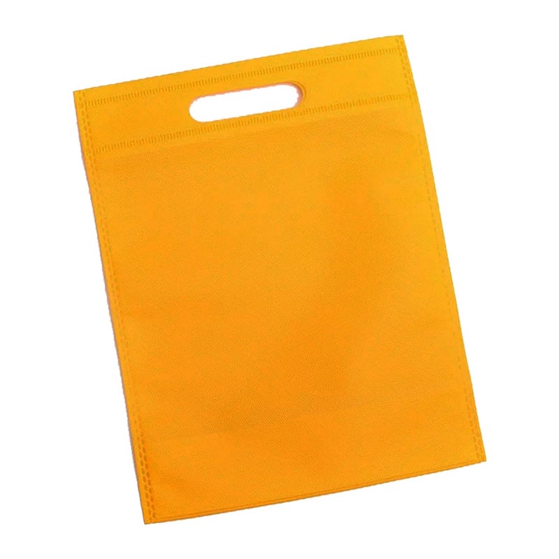 10 Piece Non Woven Shopping Bag With Handle Reusable Shopping Bag For Gift And Many Uses Size 35X30cm (Canary Yellow) - Image 1