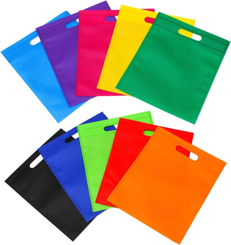 10 Piece Non Woven Shopping Bag With Handle Reusable Shopping Bag For Gift And Many Uses Size 35X30cm (Canary Yellow) - Image 4