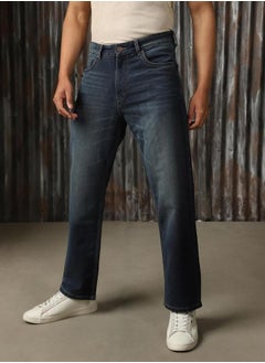 HIGH STAR Mid Rise Whiskered Regular Fit Jeans by Styli  - Image 2
