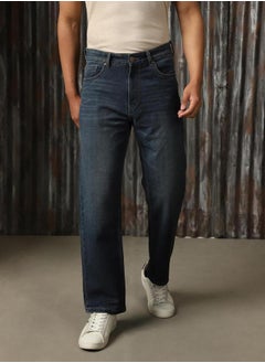 HIGH STAR Mid Rise Whiskered Regular Fit Jeans by Styli  - Image 5