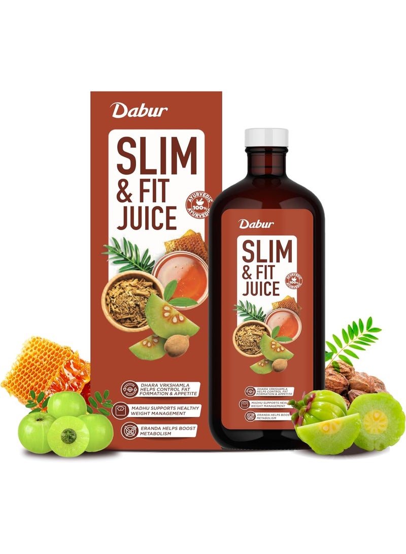 Dabur Slim & Fit Juice - 1L | 100% Natural & Ayurvedic | No Artificial Colours, Sugars & Flavours - Image 1