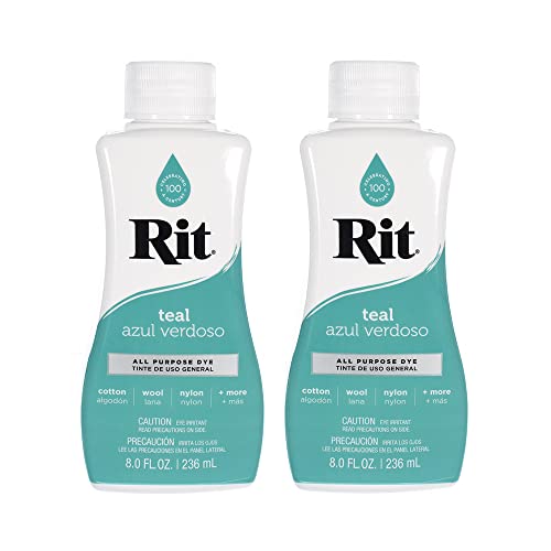 Craft County Rit Dye Multi-Purpose Liquid 8 OZ. | Great for Clothing, Accessories, Décor, and Much More | 2-Pack, Teal - Image 4