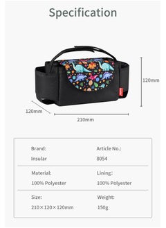 insular Multifunctional Stroller Hanging Bag Baby Supplies Storage Bag Baby Bottle Water Cup Bag Baby Stroller Hanging Bag Hanging Bag  - Image 2