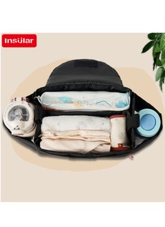 insular Multifunctional Stroller Hanging Bag Baby Supplies Storage Bag Baby Bottle Water Cup Bag Baby Stroller Hanging Bag Hanging Bag  - Image 5
