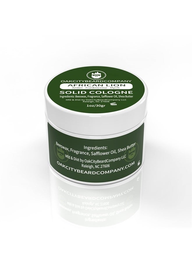 Oak City Beard Company African Lion - Solid Cologne - 1 Ounce - Amber - Frankincense - Myrrh - Patchouli - Exotic - Image 3