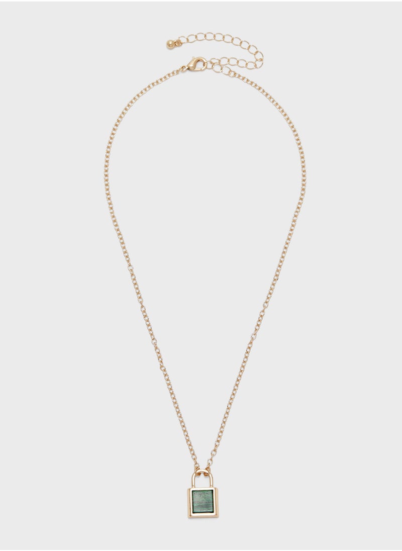 ELLA - Lock Pendant Necklace - Image 1