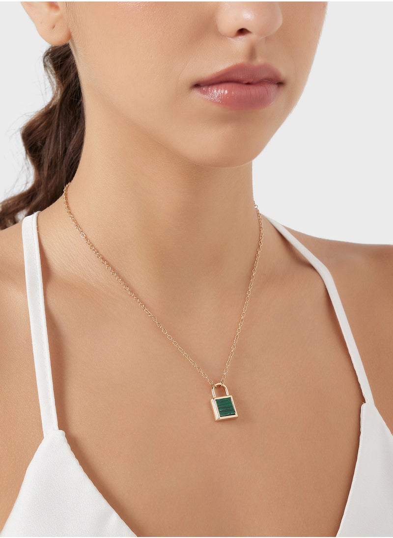 ELLA - Lock Pendant Necklace - Image 1