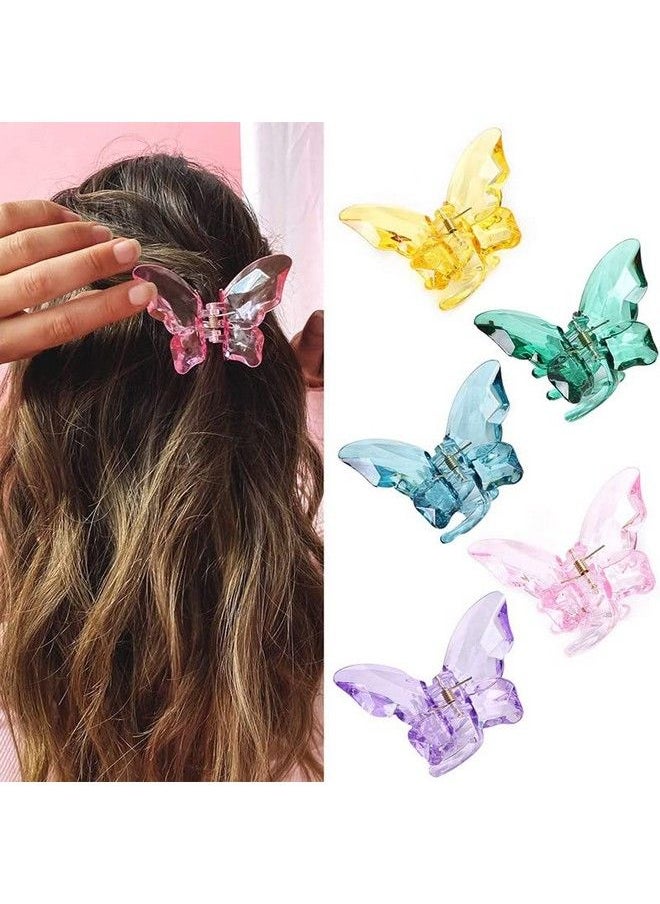 Fameza Butterfly Claw Clips For Women Butterfly Hair Clips For Girls 4 Pcs Butterflies Claw Clips For Hair Claws Butterfly Hair Accessories Hair Clamps Clips For Thick And Medium Hair Clips Model Number 0070  - Image 2