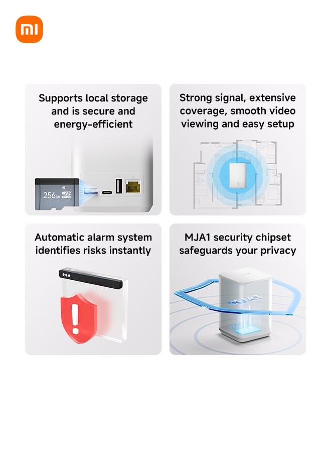 Xiaomi Outdoor Camera Base Station | MJA1 security chipset | microSD (up to 256 GB) | Compatible with Xiaomi Outdoor Camera BW300 and BW500 | White White - Image 3