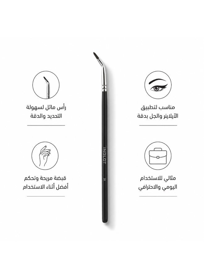 انجلوت فرشاة المكياج – 30T أسود/فضي - Image 1
