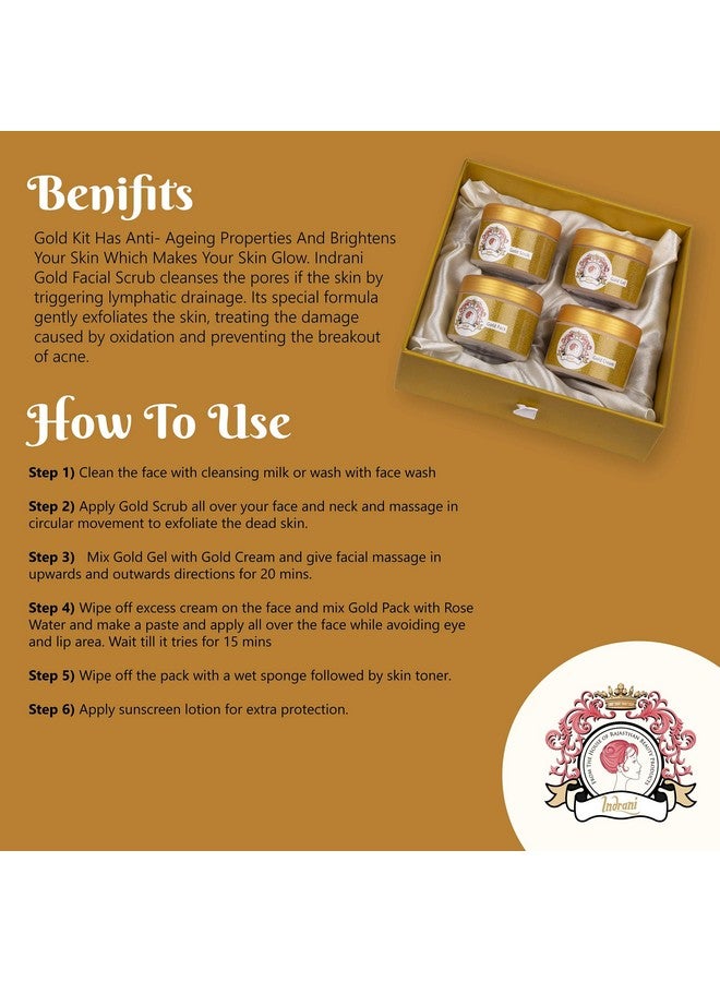 Indrani Cosmetics Indrani Gold Facial Kit 200 Gm - Image 2