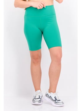 Adidas Women Sportswear Fit Training Shorts, Green  - Image 1