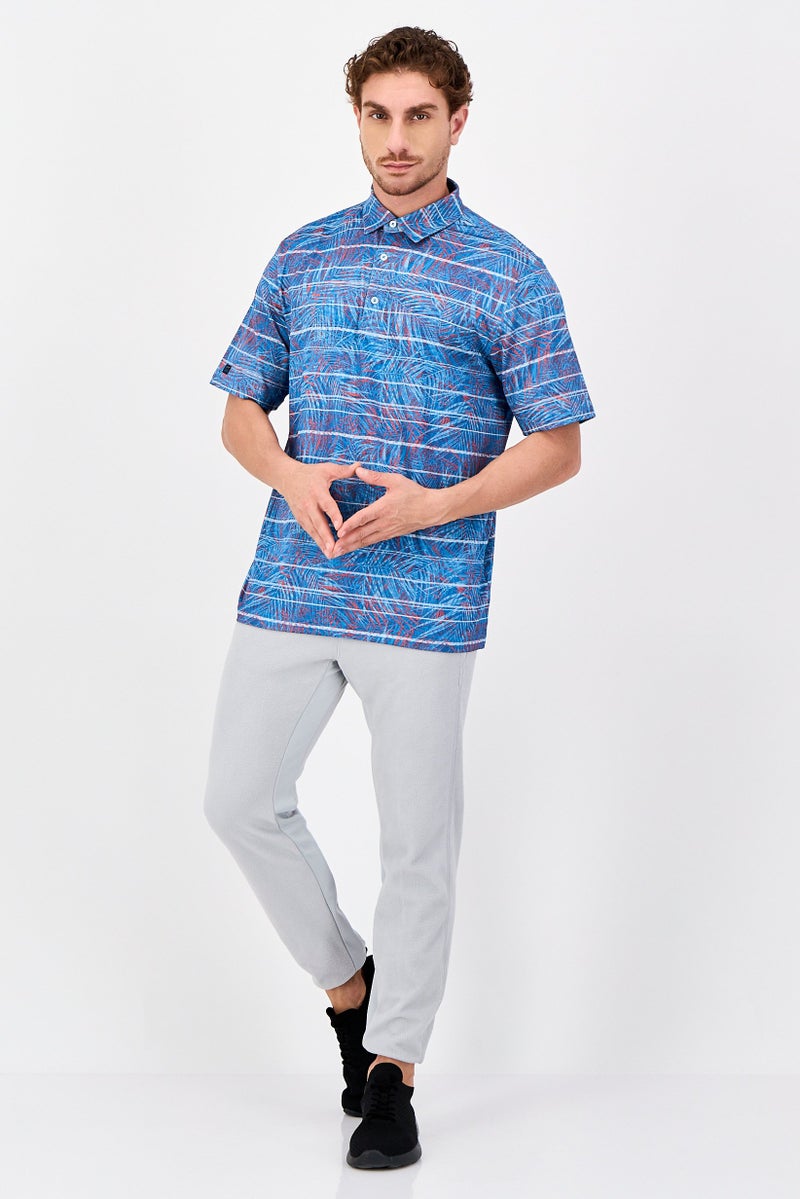 Greg Norman Men Sportswear Fit Short Sleeve Outdoor Polo Shirt, Multicolor - Image 3