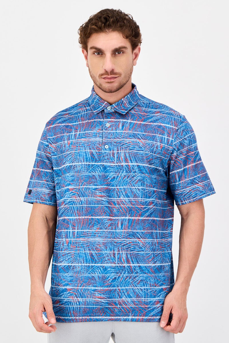 Greg Norman Men Sportswear Fit Short Sleeve Outdoor Polo Shirt, Multicolor - Image 1