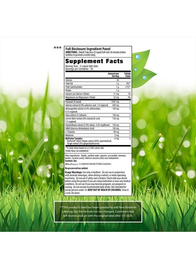 Irwin Naturals - Power to Sleep PM - 60 Liquid Soft-Gels - with Melatonin, GABA, Ashwagandha, Valerian Root & L-Theanine - 30 Servings - Image 1