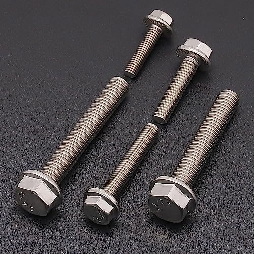 RoyceMart 1/4-20 x 1/2 Serrated Flange Hex Head Bolts Screws, 304 Stainless Steel 18-8, Fully Threaded, Coarse Thread UNC, 20 pcs - Image 5