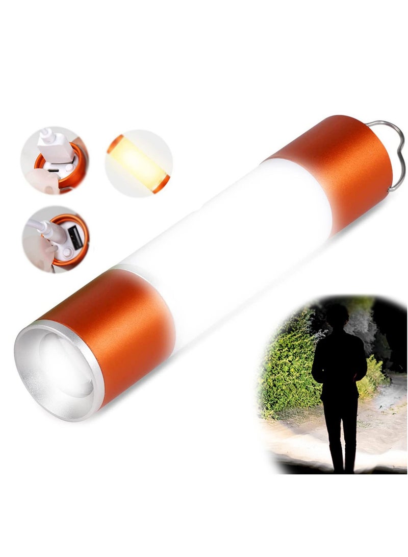 USB Rechargeable Flashlights High Lumens, Portable LED Camping Lantern with 6 Light Modes, IPX4 Waterproof Super Bright Flashlight for Camping Essentials, Emergency Hurricane(4.61 inches) - Image 1