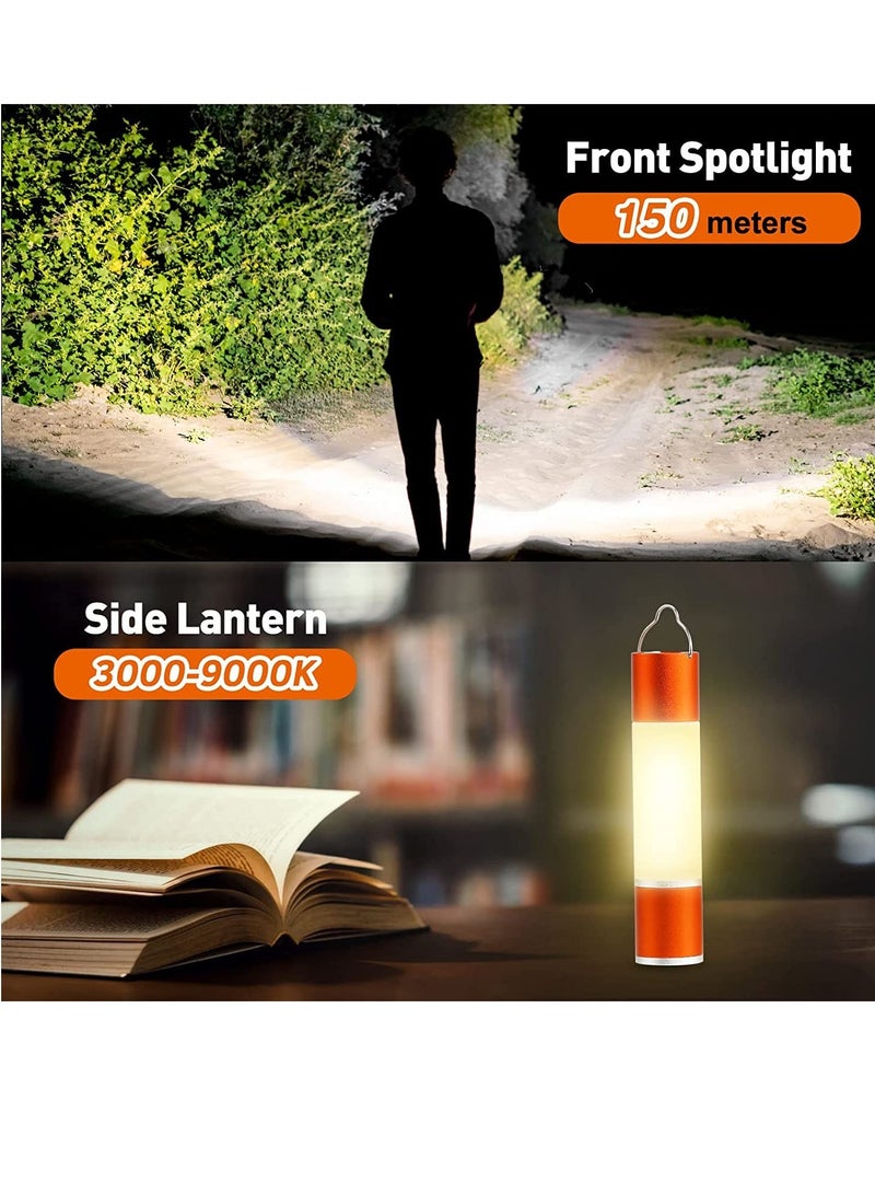 USB Rechargeable Flashlights High Lumens, Portable LED Camping Lantern with 6 Light Modes, IPX4 Waterproof Super Bright Flashlight for Camping Essentials, Emergency Hurricane(4.61 inches) - Image 2