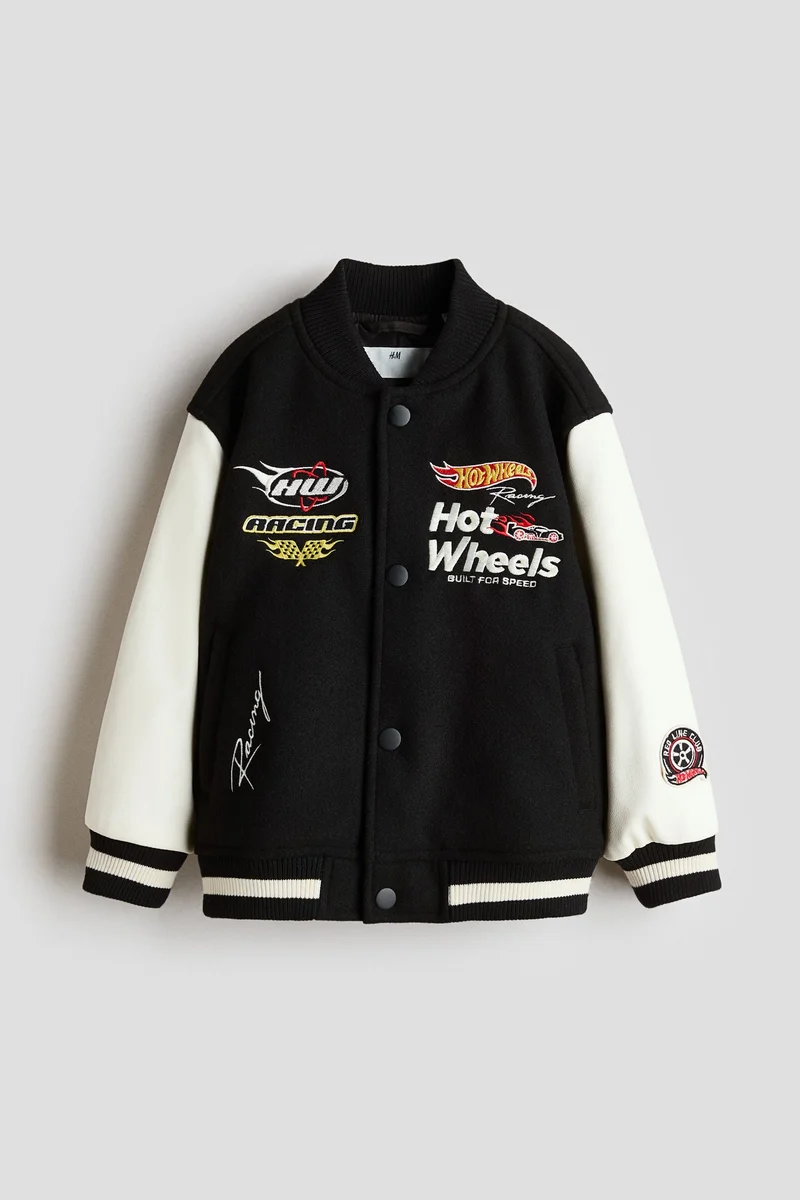 H&M Motif-detail baseball jacket