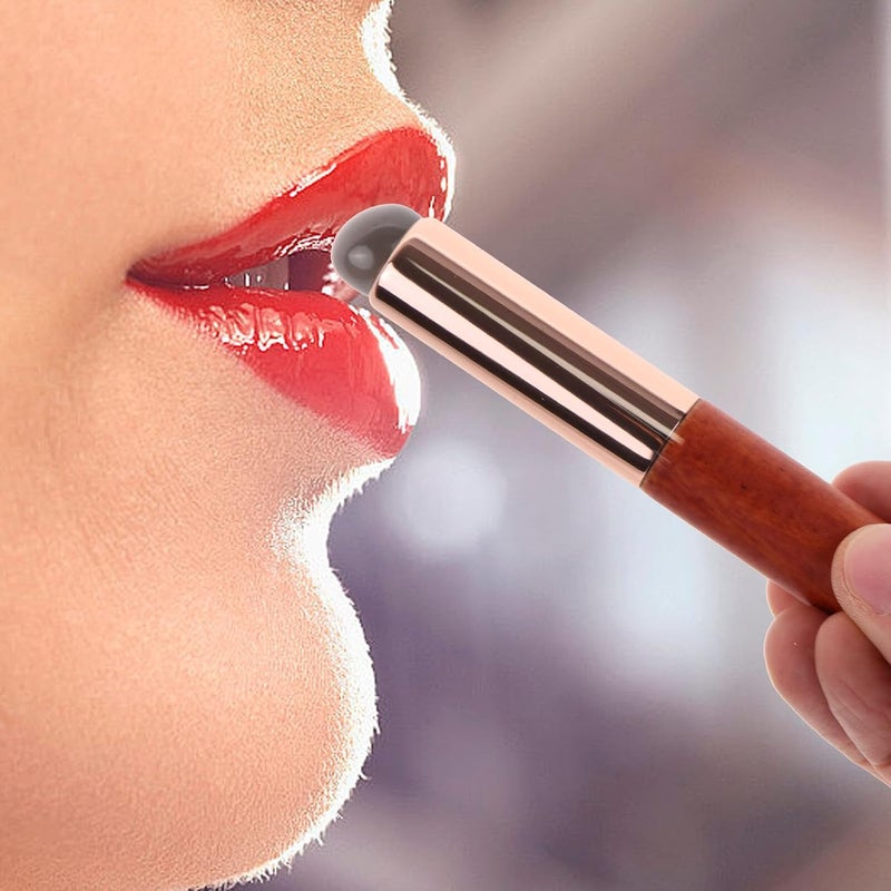 Silicone Lipstick Brush Dustproof Cap, round Tip Lip Gloss Applicator Wand for Precise Lip Balm and Concealer Application, Portable Makeup Tool for Women and Travel Use - Image 5