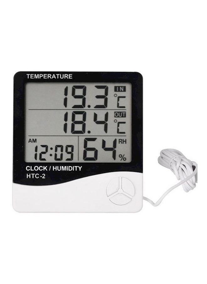 NIBEMINENT Digital LCD Hygrometer White/Black  - Image 3