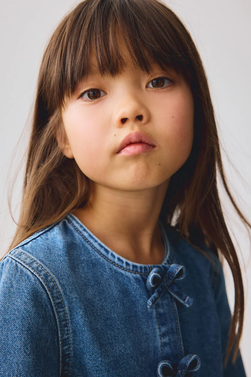 H&M 2-piece bow-detail denim set