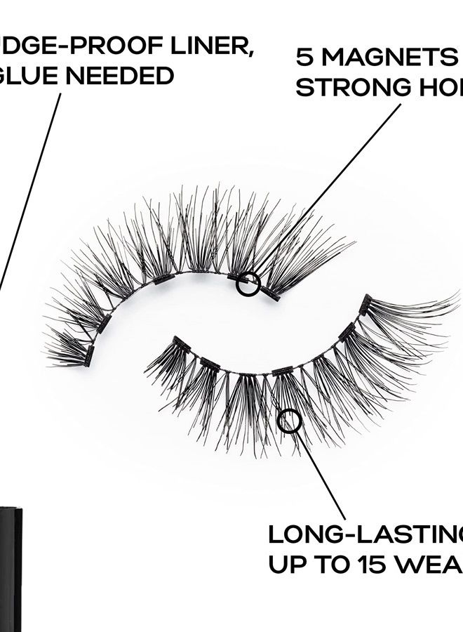 EYLURE PROMAGNETIC Eyeliner & Lash Kit, Natural Fibre Lashes, No. 117, Black - Image 3